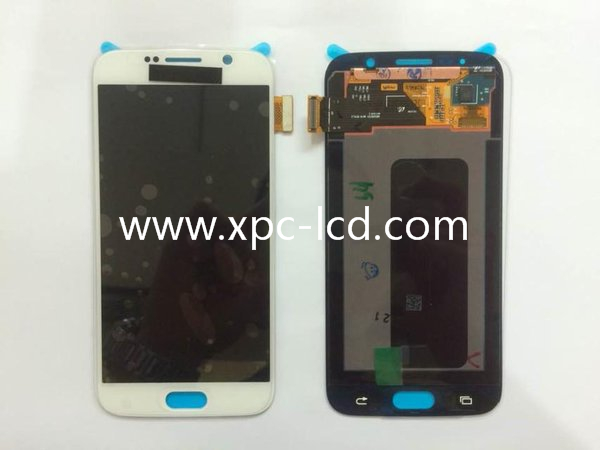 For Samsung S6 LCD touch screen White