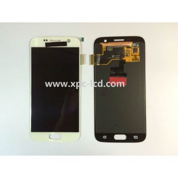 For Samsung S7 LCD touch screen White