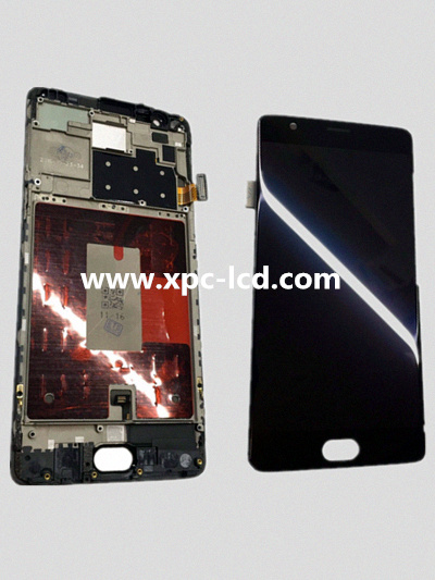 For One Plus Three T LCD touch screen Black